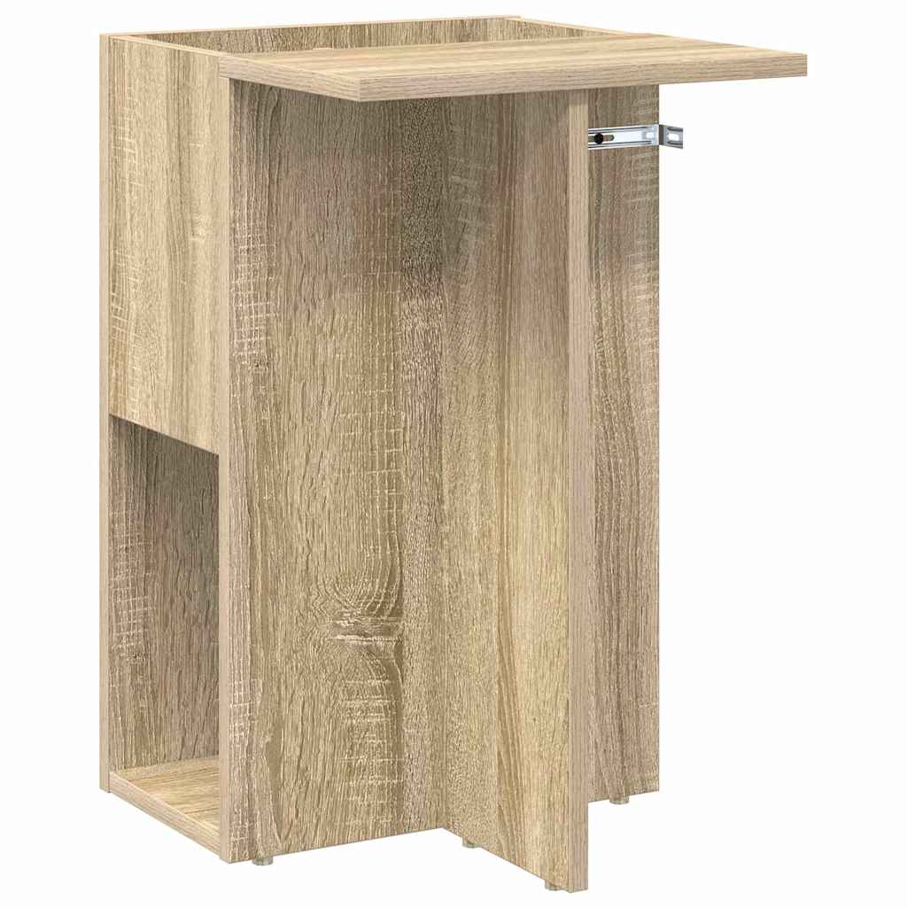 Bijzettafel Sonoma Eiken 35 x 40 x 55 cm Bewerkt hout is nu te koop bij PeponiXL, paradijselijk wonen!