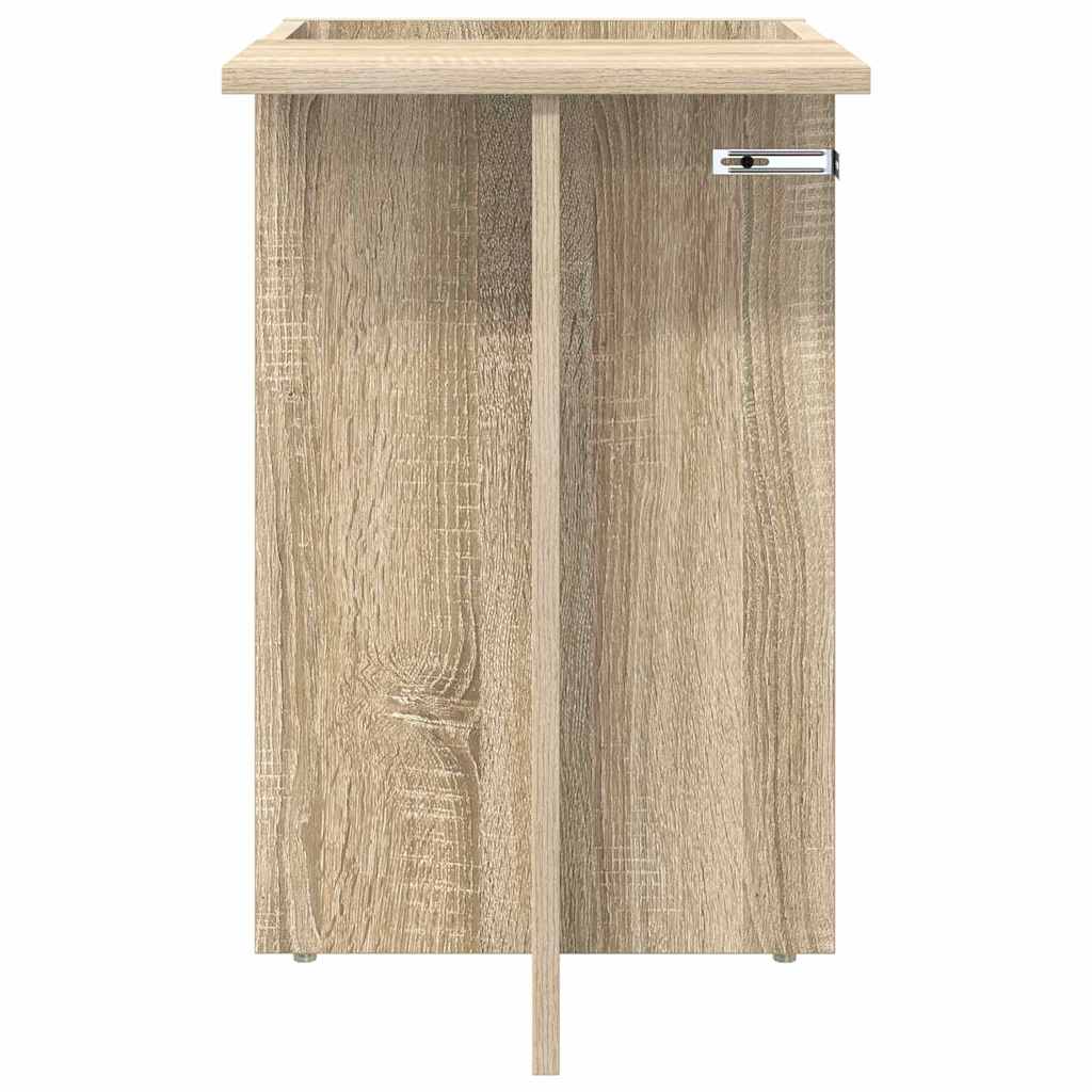 Bijzettafel Sonoma Eiken 35 x 40 x 55 cm Bewerkt hout is nu te koop bij PeponiXL, paradijselijk wonen!