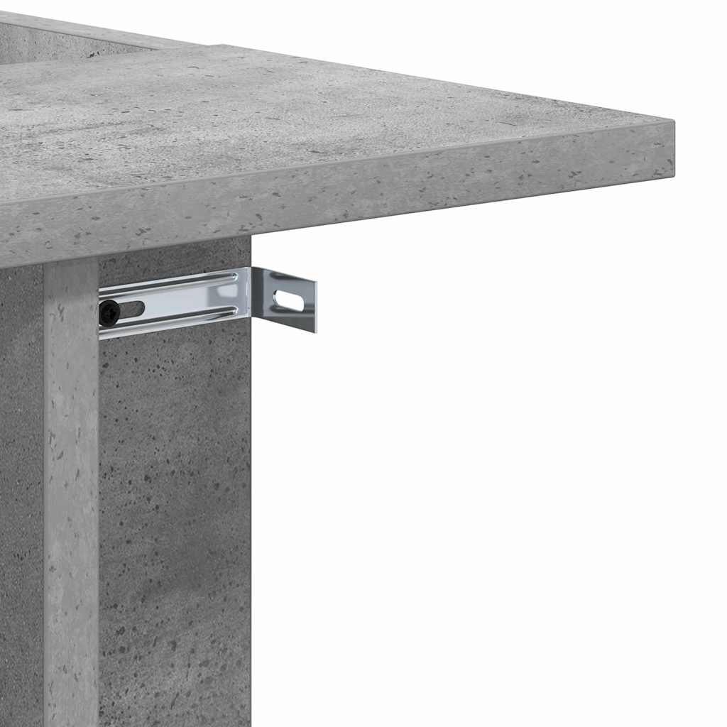 Bijzettafel Beton Grijs 35 x 40 x 55 cm Bewerkt hout is nu te koop bij PeponiXL, paradijselijk wonen!