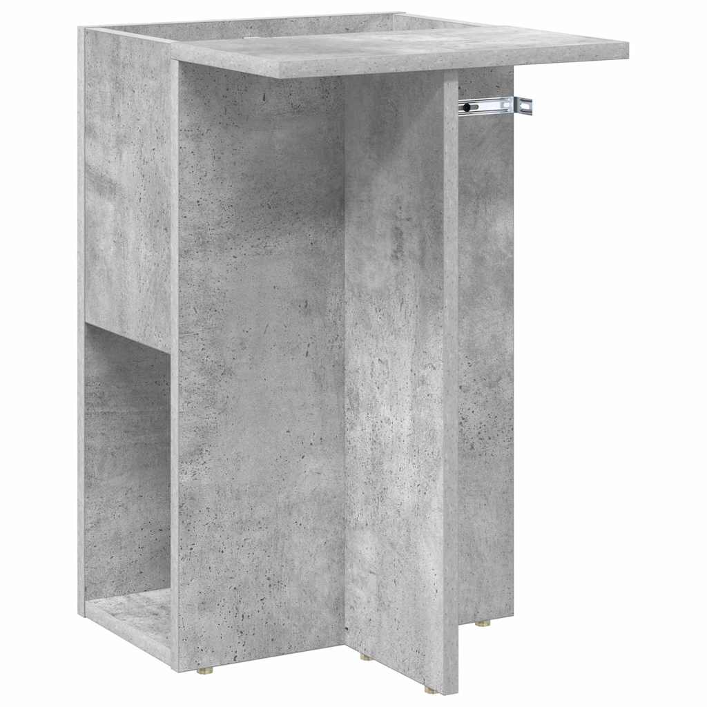 Bijzettafel Beton Grijs 35 x 40 x 55 cm Bewerkt hout is nu te koop bij PeponiXL, paradijselijk wonen!