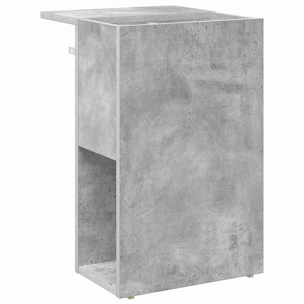 Bijzettafel Beton Grijs 35 x 40 x 55 cm Bewerkt hout is nu te koop bij PeponiXL, paradijselijk wonen!