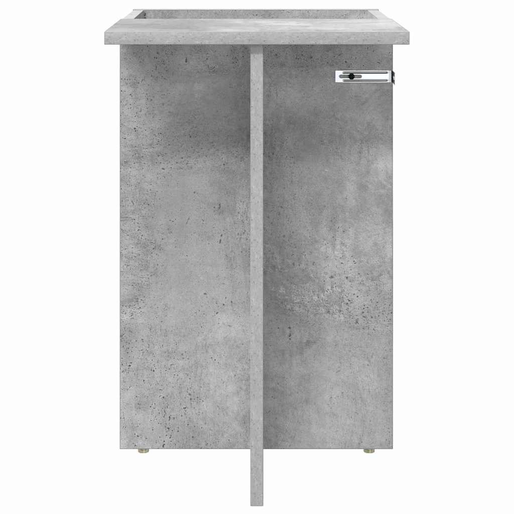 Bijzettafel Beton Grijs 35 x 40 x 55 cm Bewerkt hout is nu te koop bij PeponiXL, paradijselijk wonen!