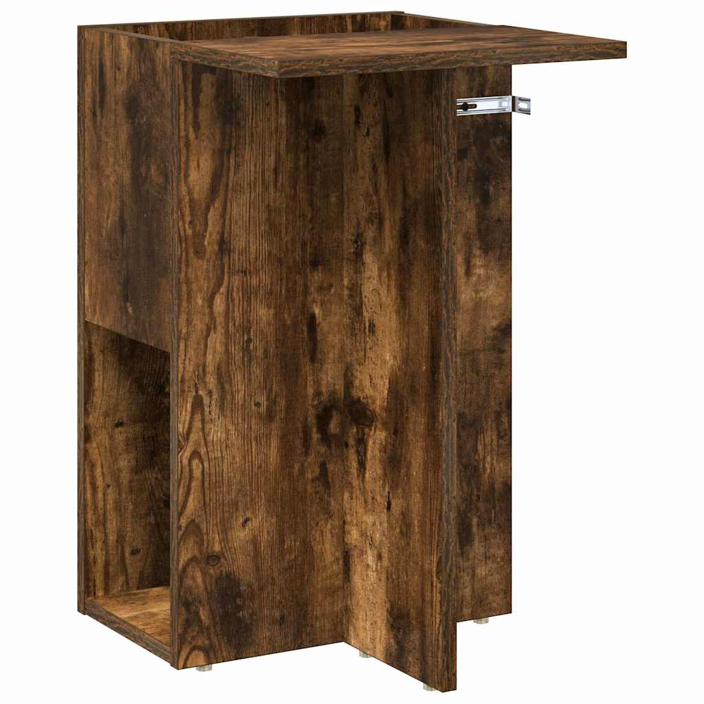 Bijzettafel Gerookt eiken 35 x 40 x 55 cm Bewerkt hout is nu te koop bij PeponiXL, paradijselijk wonen!