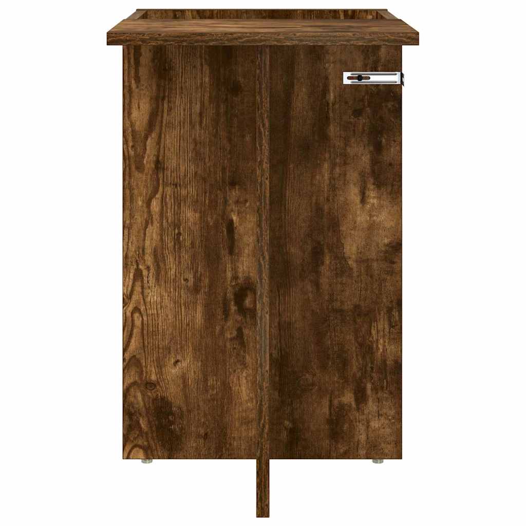 Bijzettafel Gerookt eiken 35 x 40 x 55 cm Bewerkt hout is nu te koop bij PeponiXL, paradijselijk wonen!