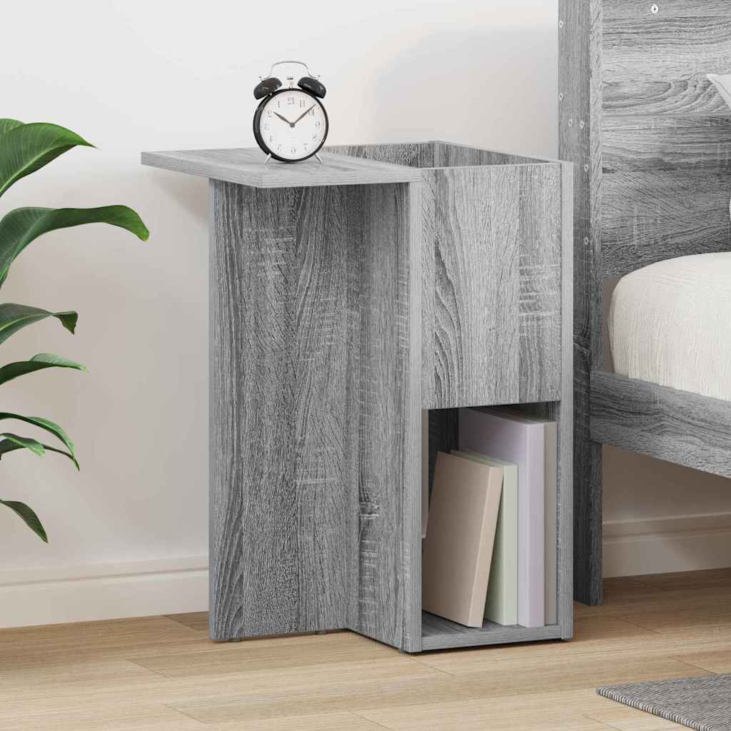 Bijzettafel Grijs Sonoma 35 x 40 x 55 cm Bewerkt hout is nu te koop bij PeponiXL, paradijselijk wonen!