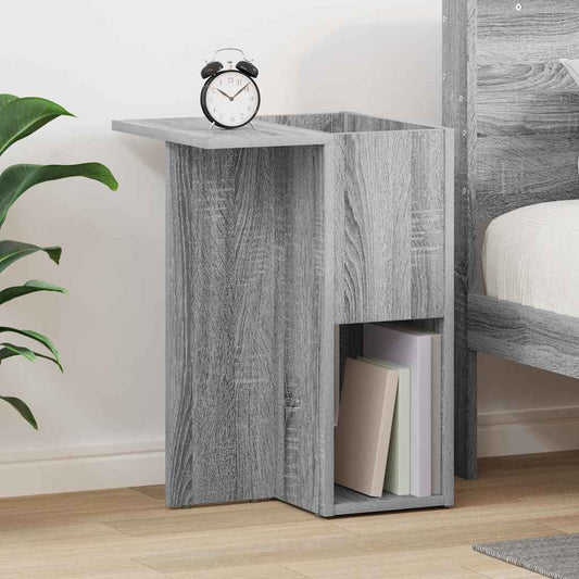 Bijzettafel Grijs Sonoma 35 x 40 x 55 cm Bewerkt hout is nu te koop bij PeponiXL, paradijselijk wonen!