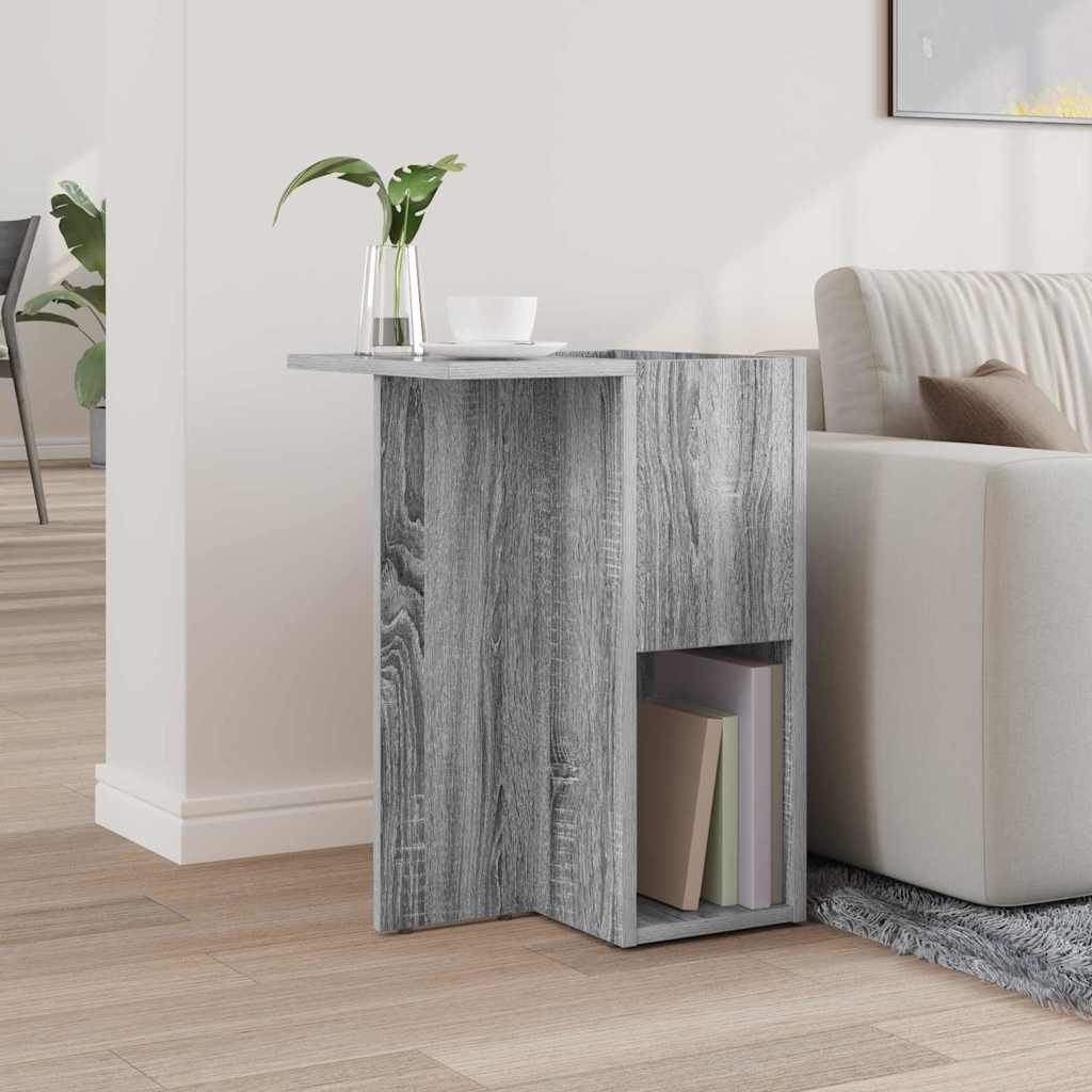 Bijzettafel Grijs Sonoma 35 x 40 x 55 cm Bewerkt hout is nu te koop bij PeponiXL, paradijselijk wonen!