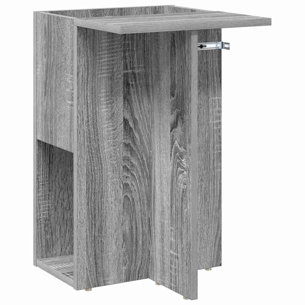 Bijzettafel Grijs Sonoma 35 x 40 x 55 cm Bewerkt hout is nu te koop bij PeponiXL, paradijselijk wonen!