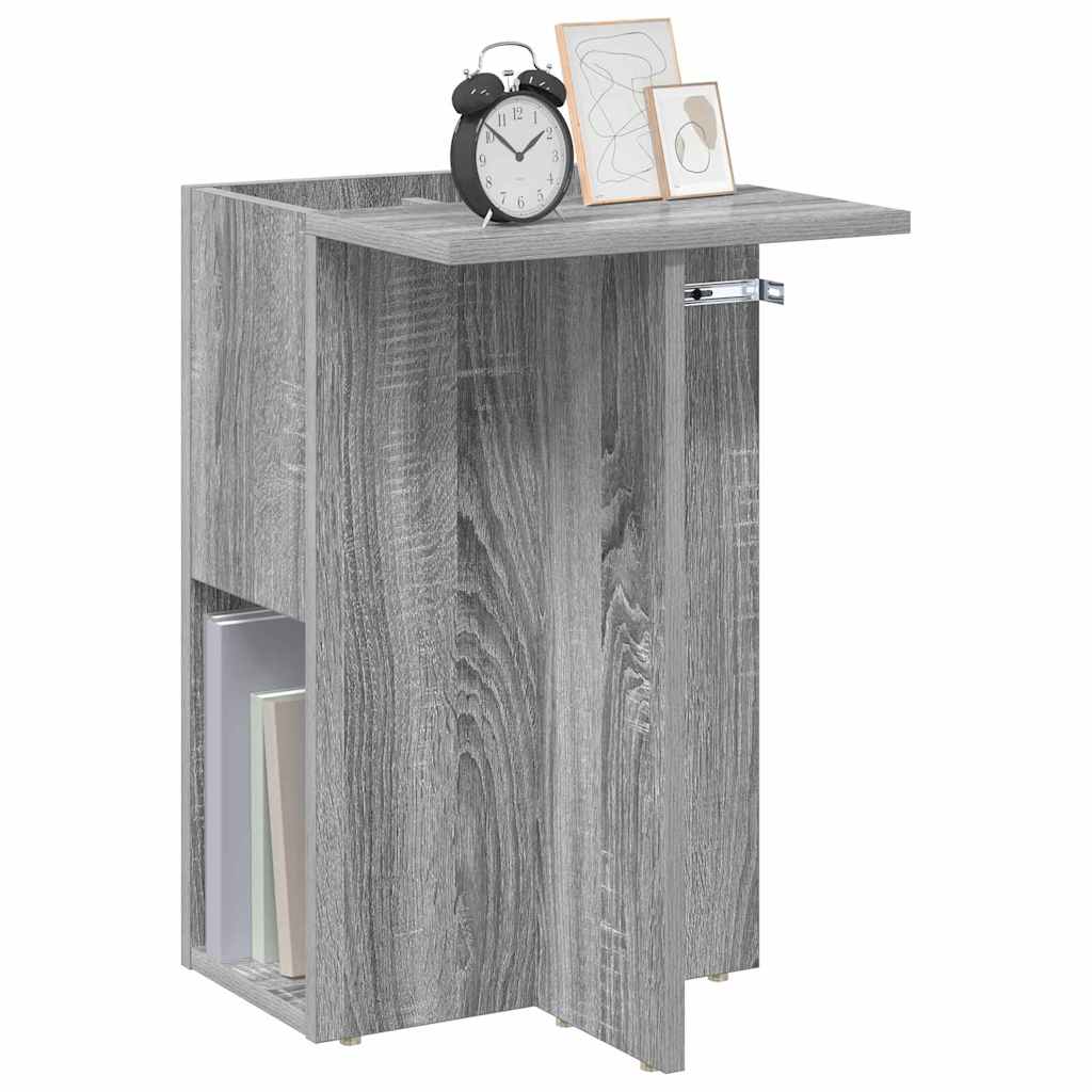 Bijzettafel Grijs Sonoma 35 x 40 x 55 cm Bewerkt hout is nu te koop bij PeponiXL, paradijselijk wonen!