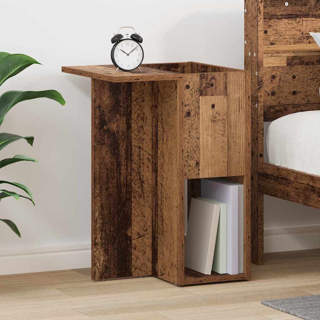 Bijzettafel Oudhout 35 x 40 x 55 cm Bewerkt hout is nu te koop bij PeponiXL, paradijselijk wonen!