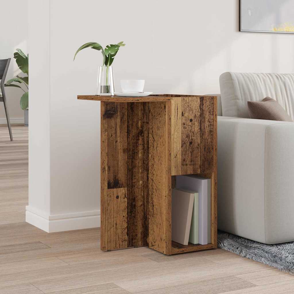 Bijzettafel Oudhout 35 x 40 x 55 cm Bewerkt hout is nu te koop bij PeponiXL, paradijselijk wonen!