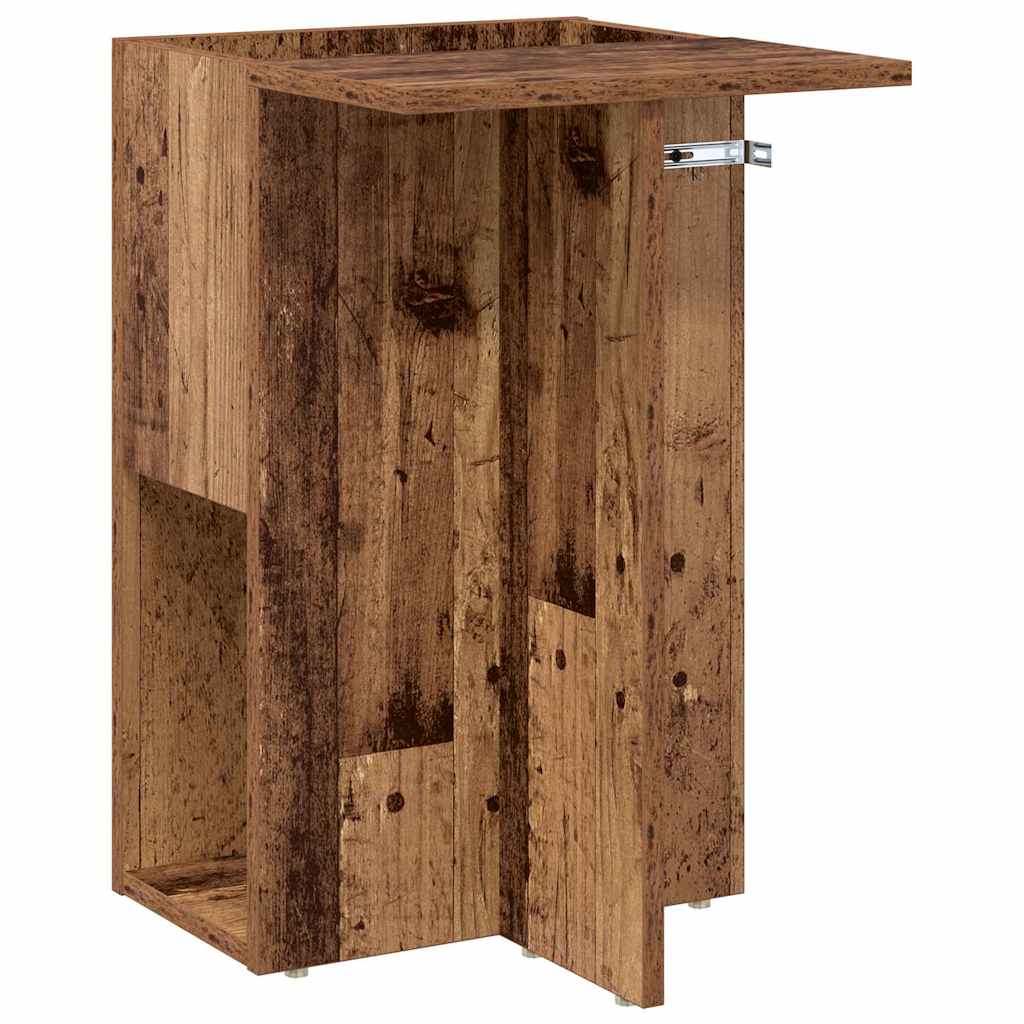 Bijzettafel Oudhout 35 x 40 x 55 cm Bewerkt hout is nu te koop bij PeponiXL, paradijselijk wonen!