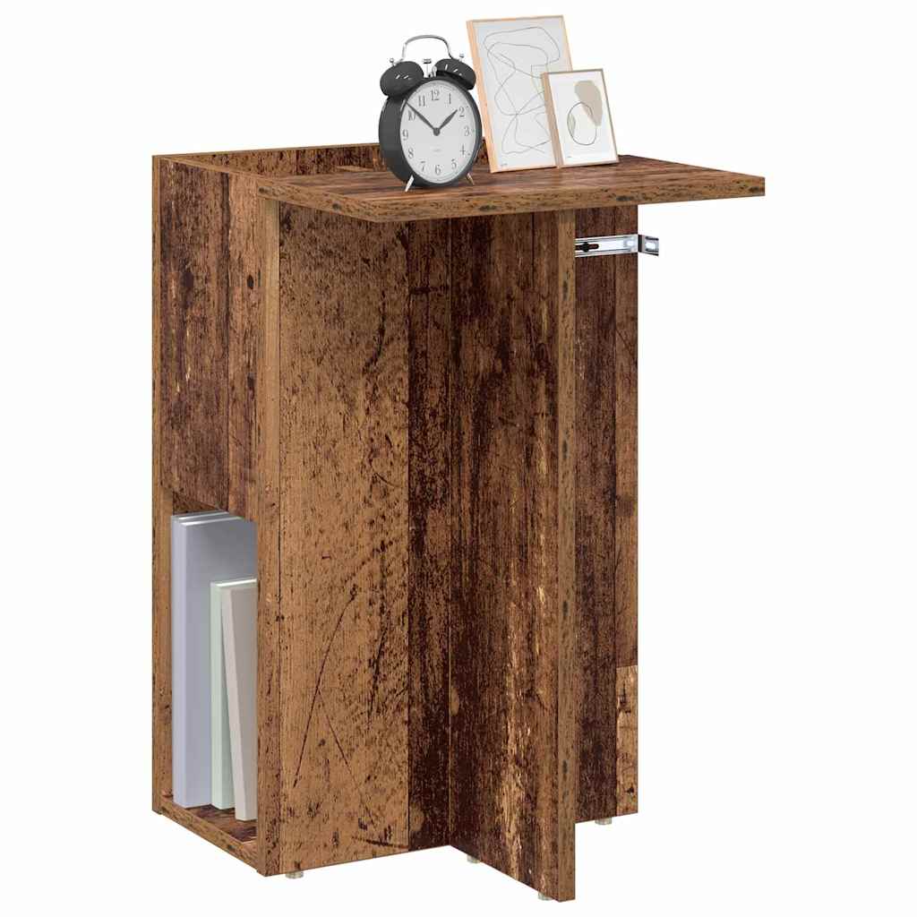 Bijzettafel Oudhout 35 x 40 x 55 cm Bewerkt hout is nu te koop bij PeponiXL, paradijselijk wonen!