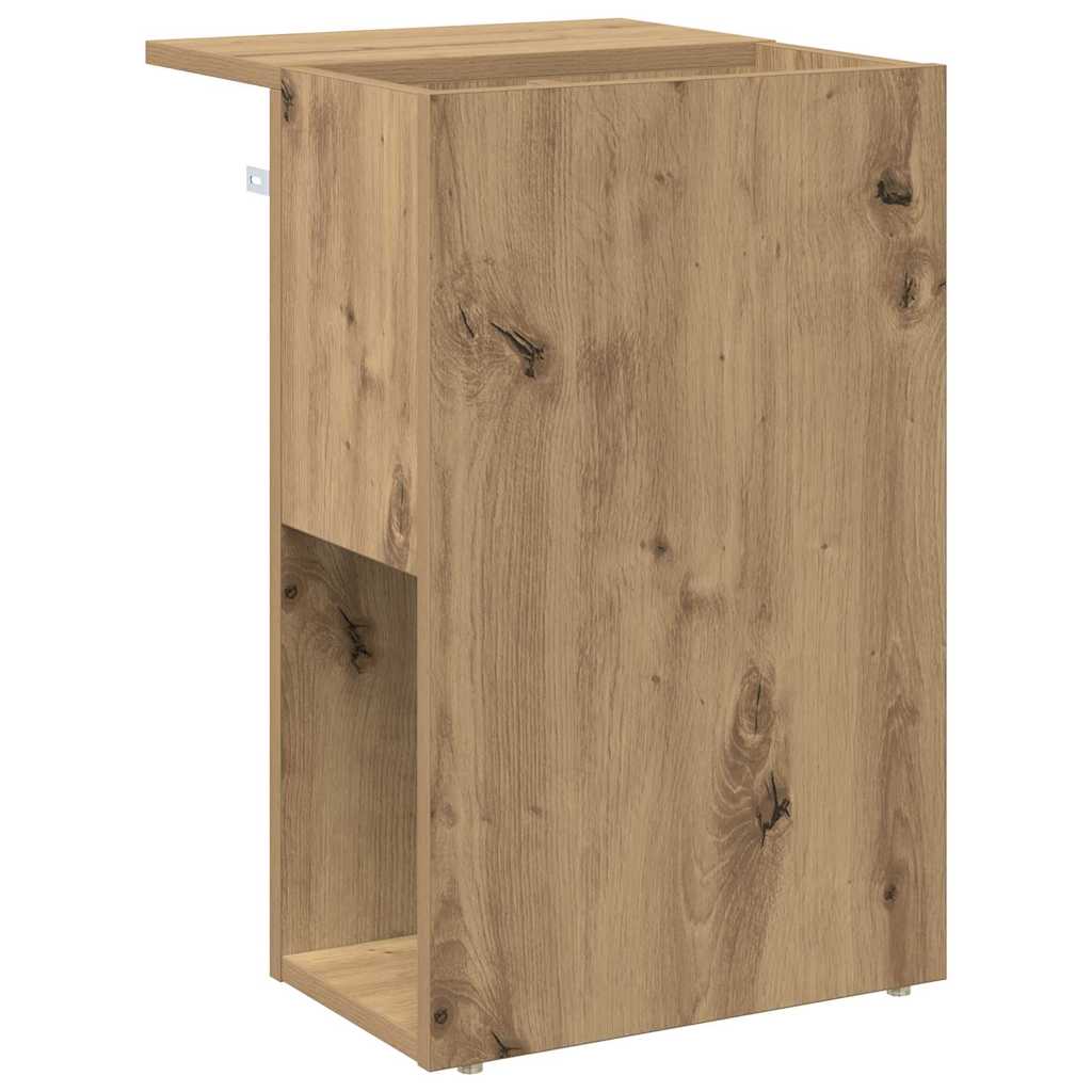 Bijzettafel Artisan Eiken 35 x 40 x 55 cm Bewerkt hout is nu te koop bij PeponiXL, paradijselijk wonen!