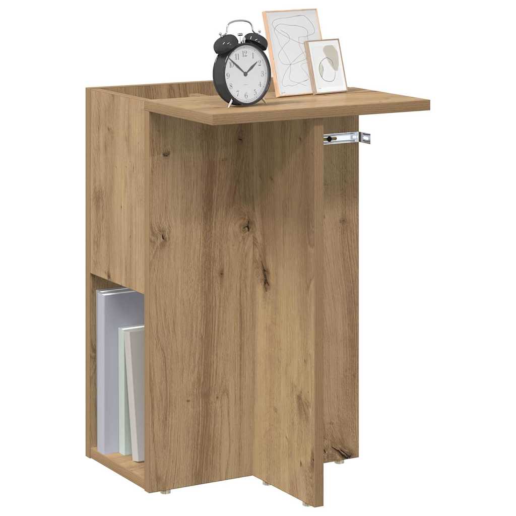 Bijzettafel Artisan Eiken 35 x 40 x 55 cm Bewerkt hout is nu te koop bij PeponiXL, paradijselijk wonen!