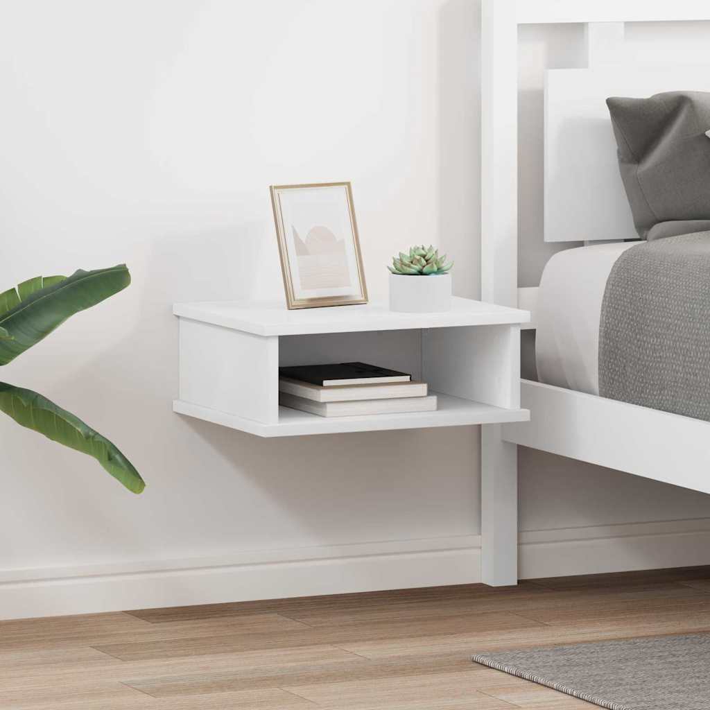 Nachtkastje 2 pcs Wit 40 x 31 x 15 cm Bewerkt hout is nu te koop bij PeponiXL, paradijselijk wonen!