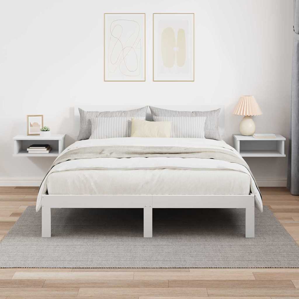Nachtkastje 2 pcs Wit 40 x 31 x 15 cm Bewerkt hout is nu te koop bij PeponiXL, paradijselijk wonen!