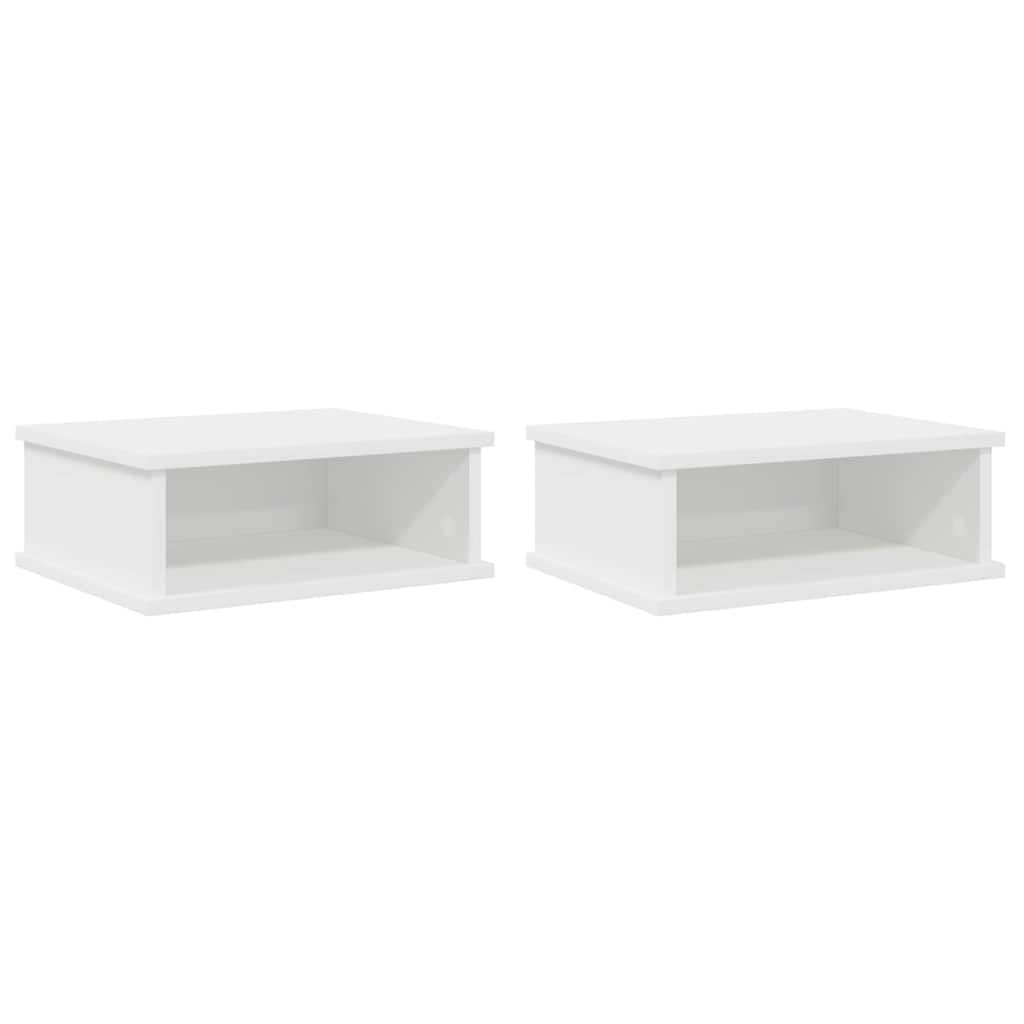 Nachtkastje 2 pcs Wit 40 x 31 x 15 cm Bewerkt hout is nu te koop bij PeponiXL, paradijselijk wonen!