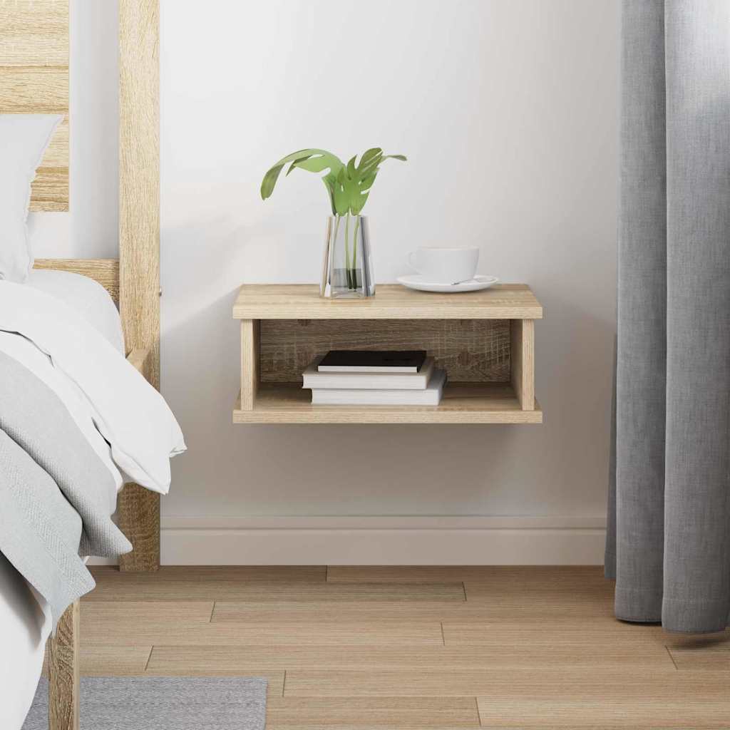 Nachtkastje Sonoma Eiken 40 x 31 x 15 cm Bewerkt hout is nu te koop bij PeponiXL, paradijselijk wonen!