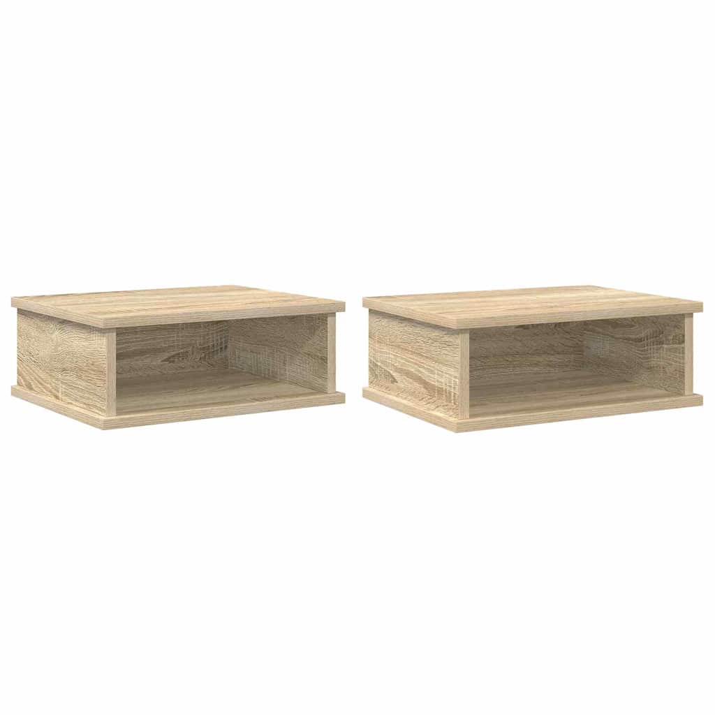 Nachtkastje 2 pcs Sonoma Eiken 40 x 31 x 15 cm Bewerkt hout is nu te koop bij PeponiXL, paradijselijk wonen!