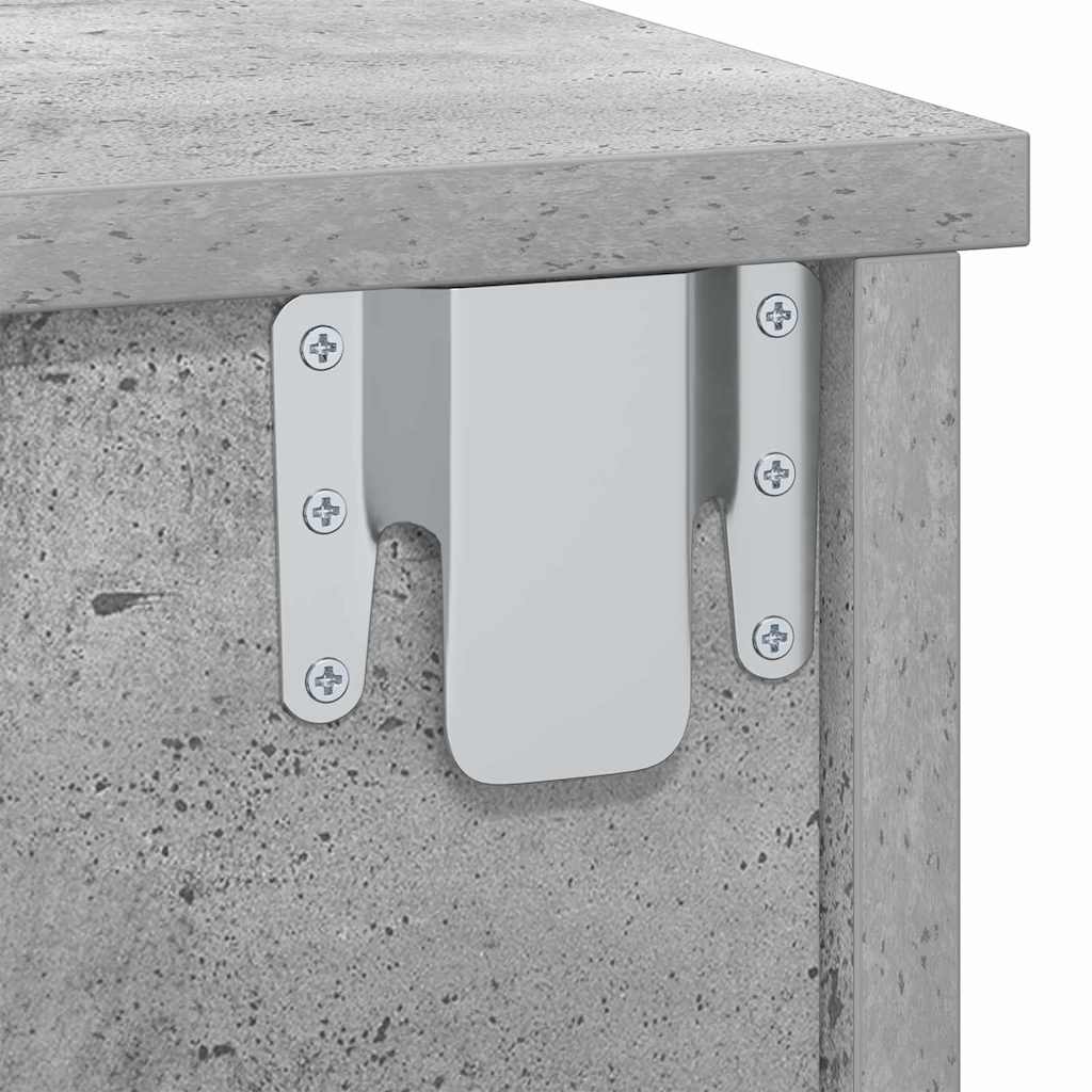 Nachtkastje Beton Grijs 40 x 31 x 15 cm Bewerkt hout is nu te koop bij PeponiXL, paradijselijk wonen!