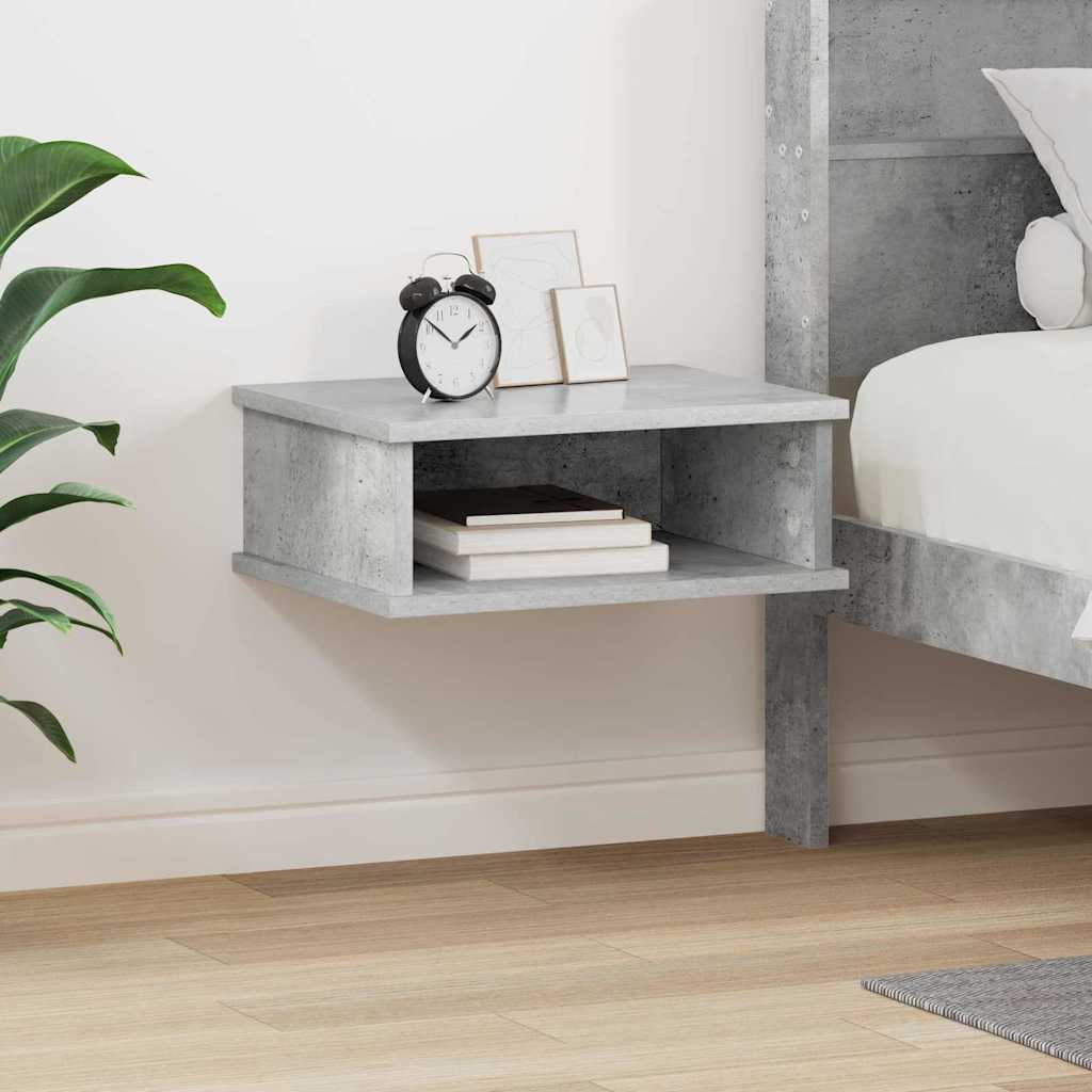 Nachtkastje Beton Grijs 40 x 31 x 15 cm Bewerkt hout is nu te koop bij PeponiXL, paradijselijk wonen!