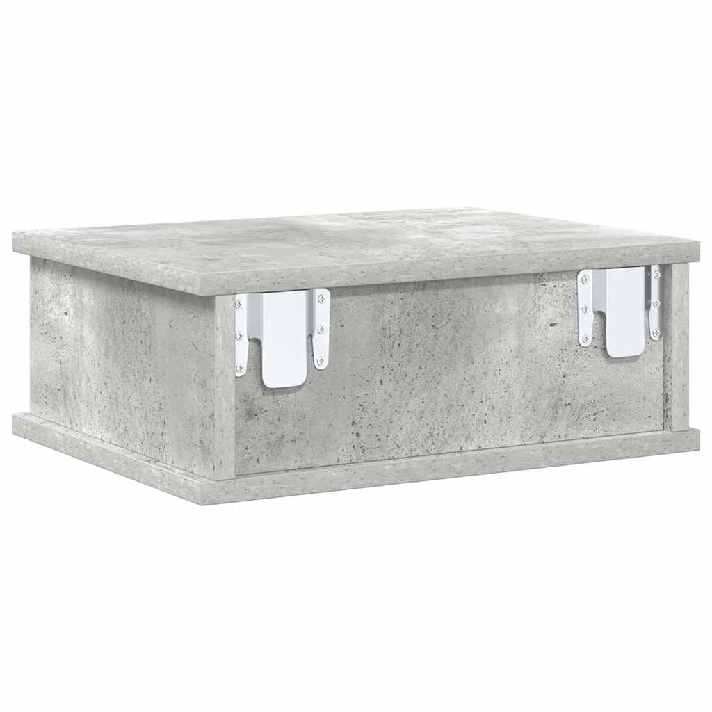 Nachtkastje Beton Grijs 40 x 31 x 15 cm Bewerkt hout is nu te koop bij PeponiXL, paradijselijk wonen!