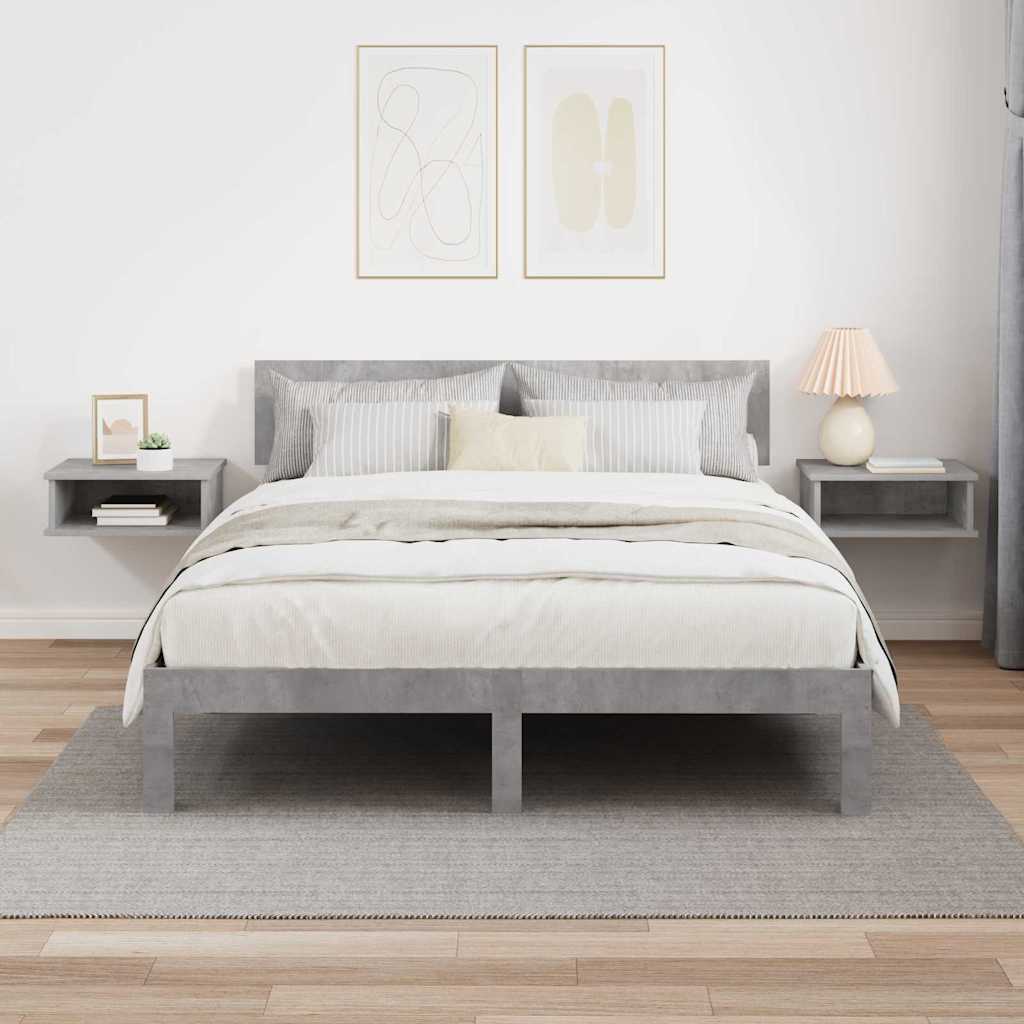 Nachtkastje 2 pcs Beton Grijs 40 x 31 x 15 cm Bewerkt hout is nu te koop bij PeponiXL, paradijselijk wonen!