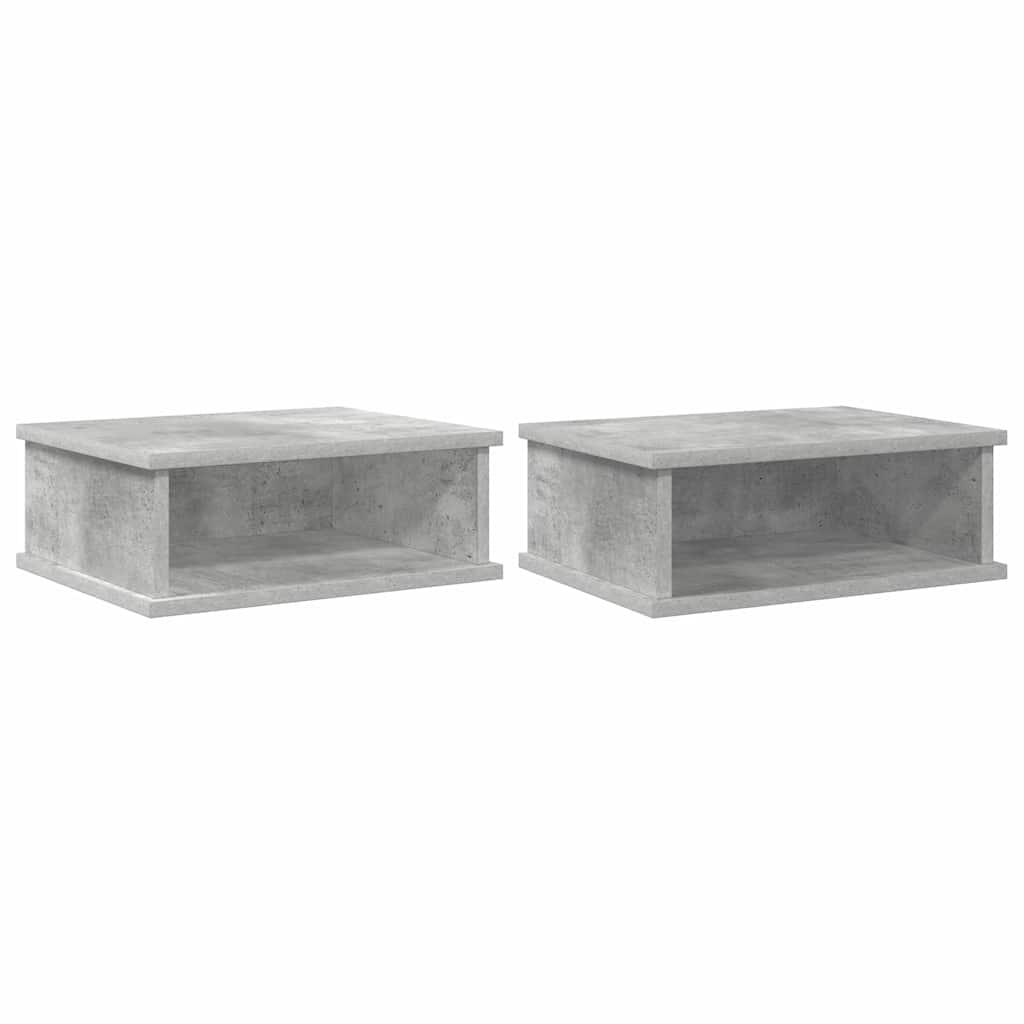Nachtkastje 2 pcs Beton Grijs 40 x 31 x 15 cm Bewerkt hout is nu te koop bij PeponiXL, paradijselijk wonen!