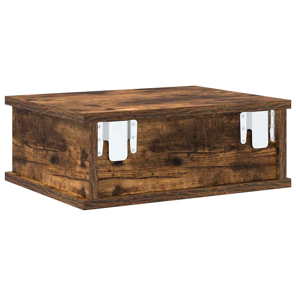 Nachtkastje Gerookt eiken 40 x 31 x 15 cm Bewerkt hout is nu te koop bij PeponiXL, paradijselijk wonen!