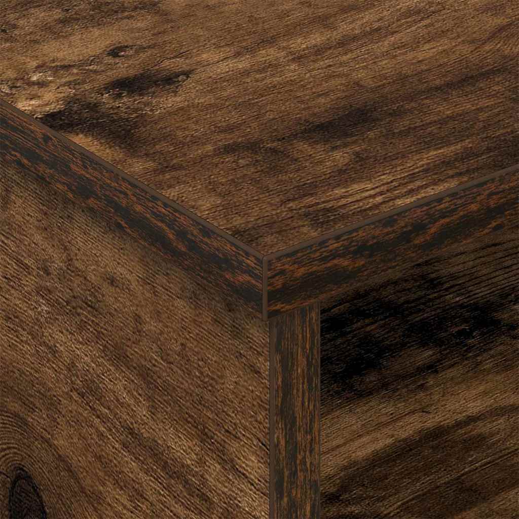 Nachtkastje 2 pcs Gerookt eiken 40 x 31 x 15 cm Bewerkt hout is nu te koop bij PeponiXL, paradijselijk wonen!
