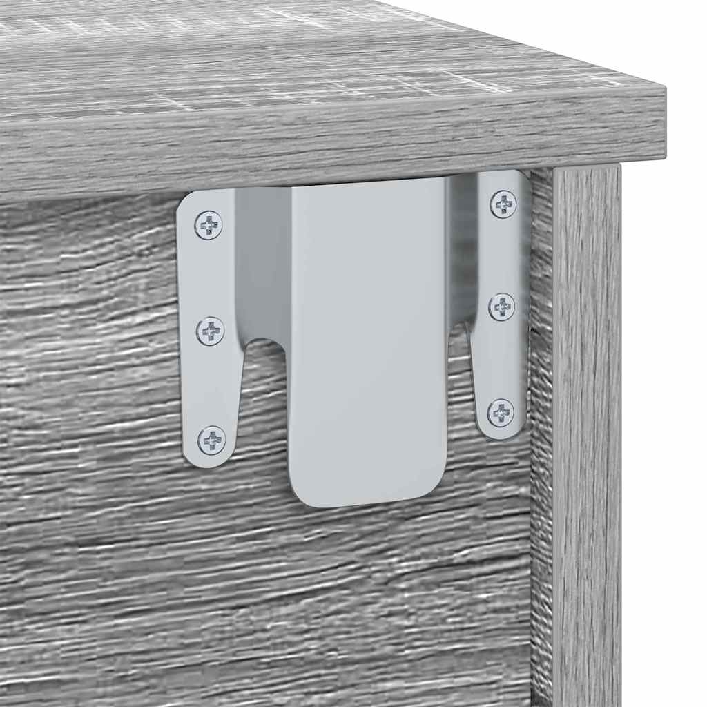 Nachtkastje Grijs Sonoma 40 x 31 x 15 cm Bewerkt hout is nu te koop bij PeponiXL, paradijselijk wonen!