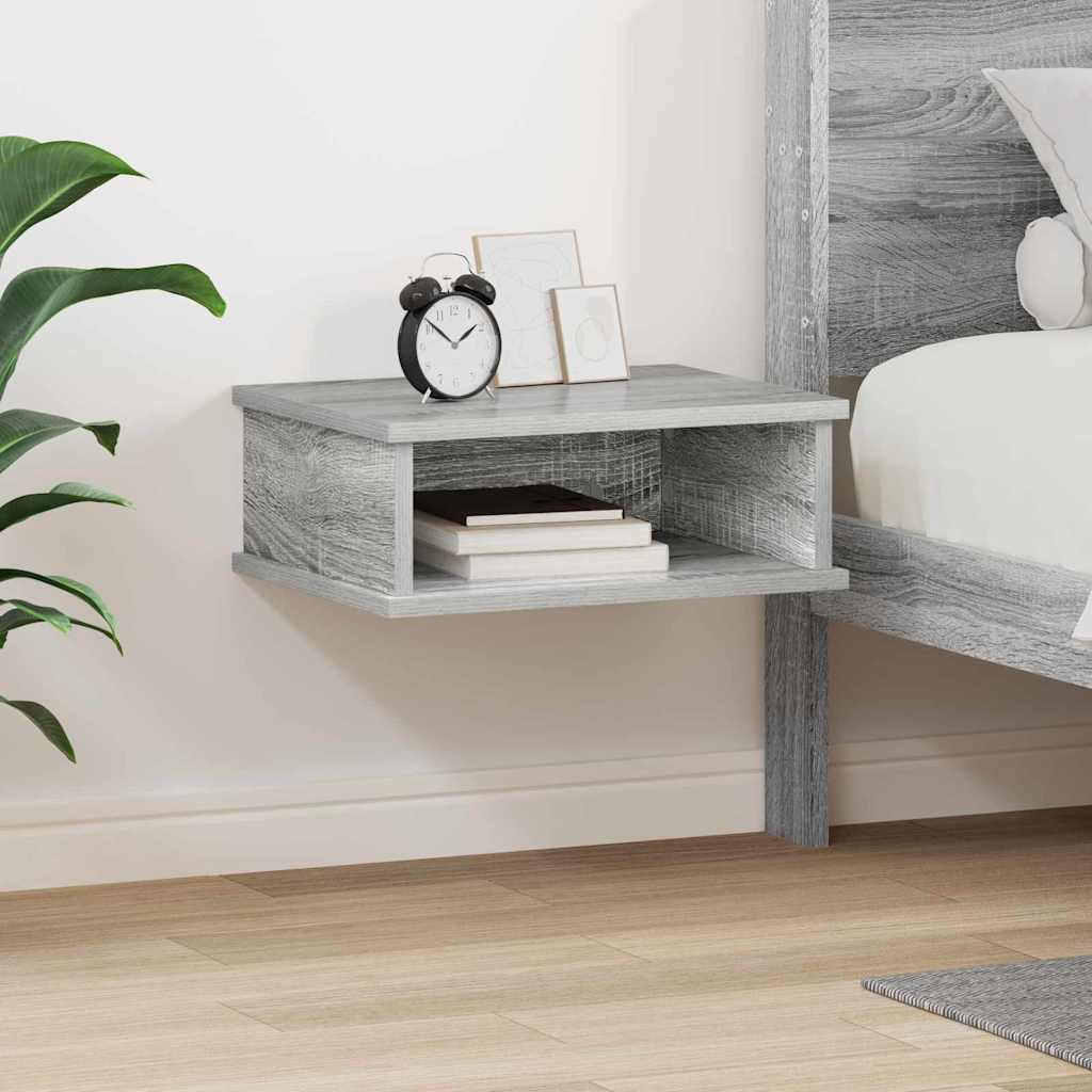 Nachtkastje Grijs Sonoma 40 x 31 x 15 cm Bewerkt hout is nu te koop bij PeponiXL, paradijselijk wonen!