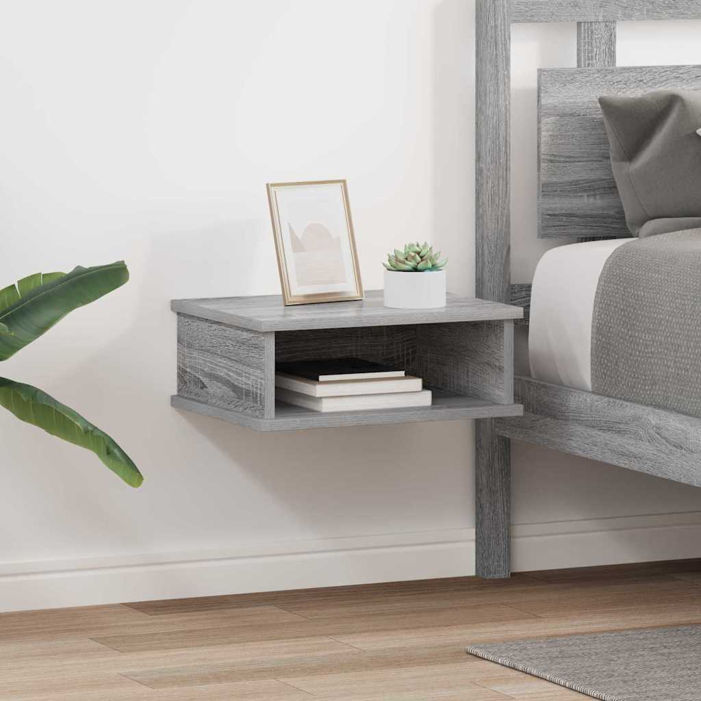 Nachtkastje 2 pcs Grijs Sonoma 40 x 31 x 15 cm Bewerkt hout is nu te koop bij PeponiXL, paradijselijk wonen!