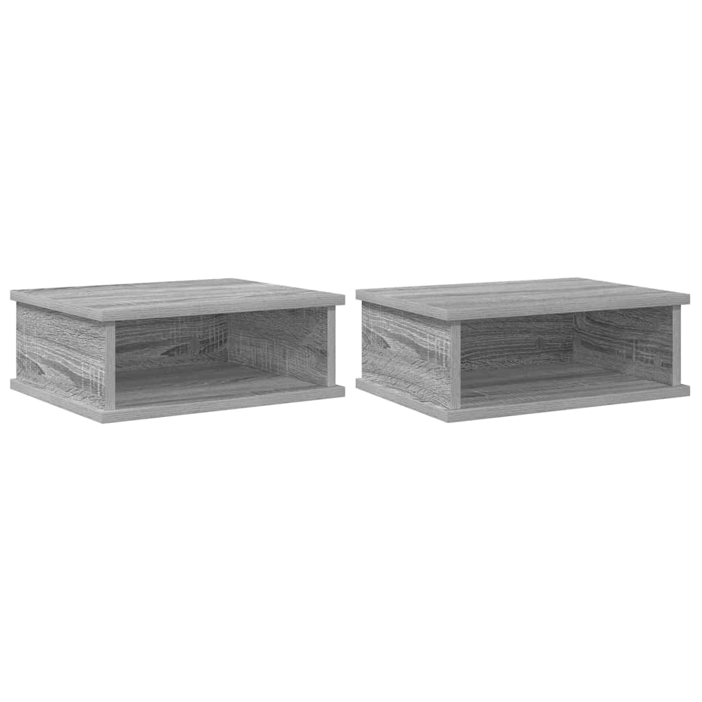Nachtkastje 2 pcs Grijs Sonoma 40 x 31 x 15 cm Bewerkt hout is nu te koop bij PeponiXL, paradijselijk wonen!