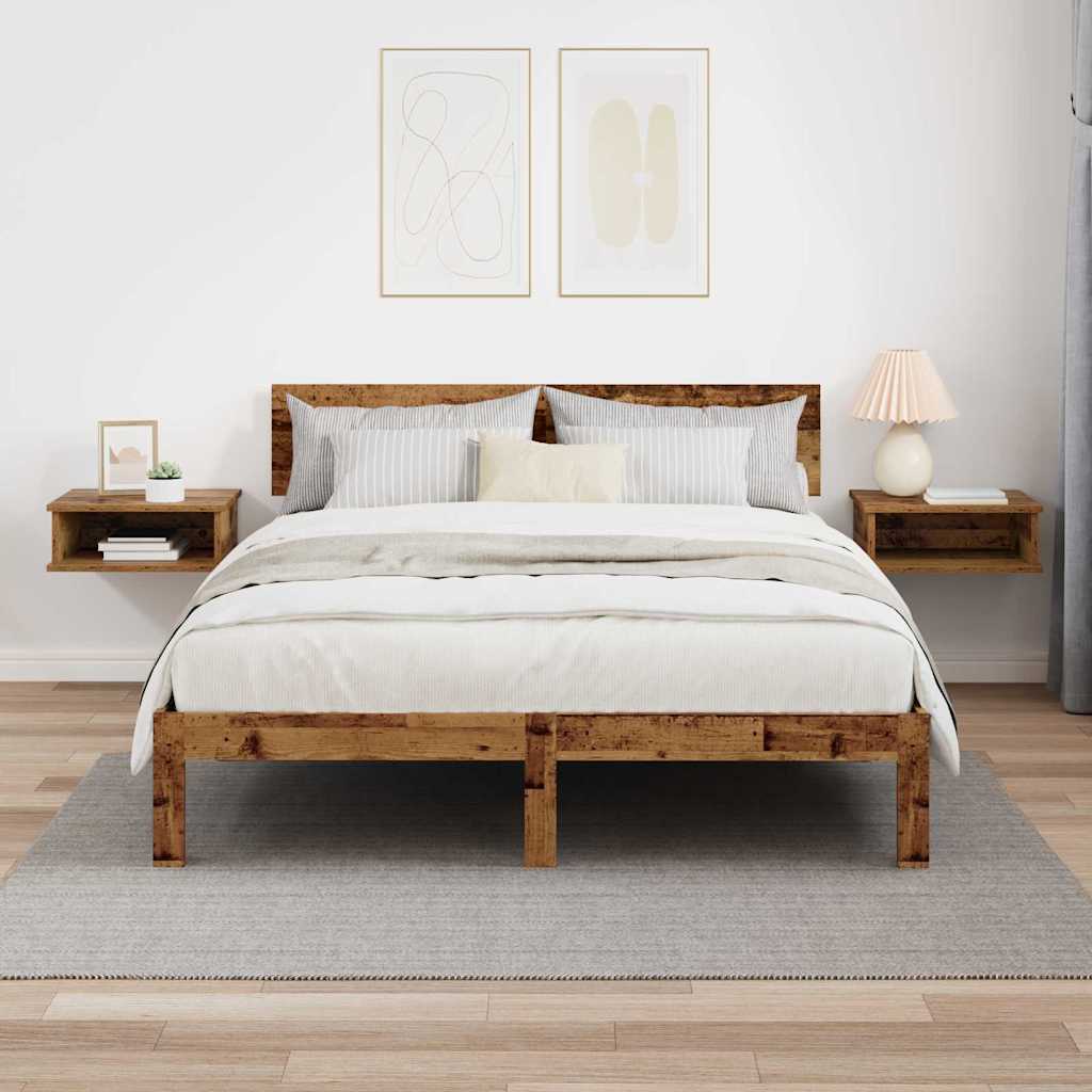 Nachtkastje 2 pcs Oudhout 40 x 31 x 15 cm Bewerkt hout is nu te koop bij PeponiXL, paradijselijk wonen!