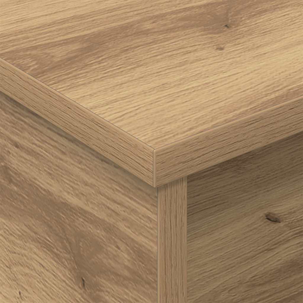 Nachtkastje 2 pcs Artisan Eiken 40 x 31 x 15 cm Bewerkt hout is nu te koop bij PeponiXL, paradijselijk wonen!