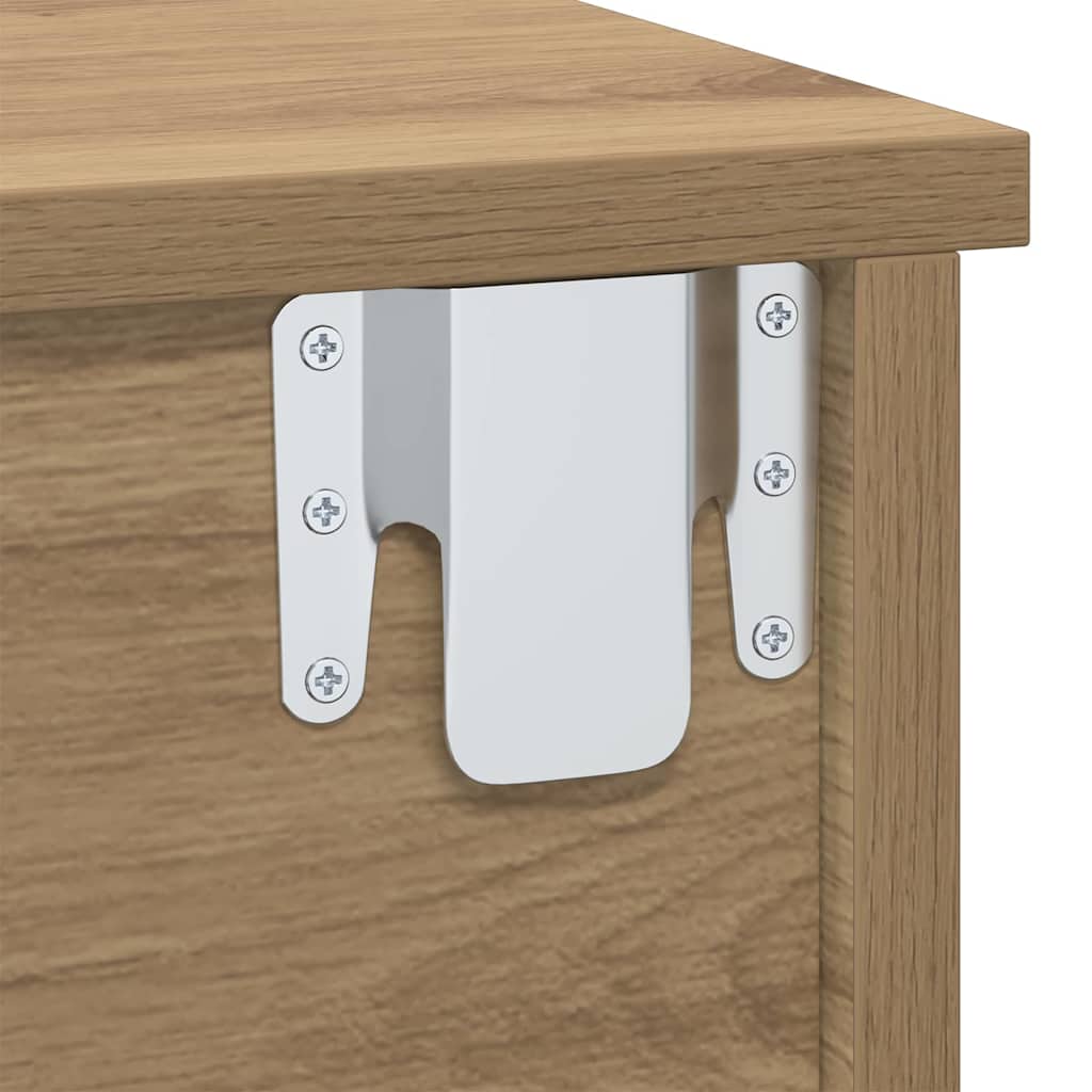 Nachtkastje 2 pcs Artisan Eiken 40 x 31 x 15 cm Bewerkt hout is nu te koop bij PeponiXL, paradijselijk wonen!