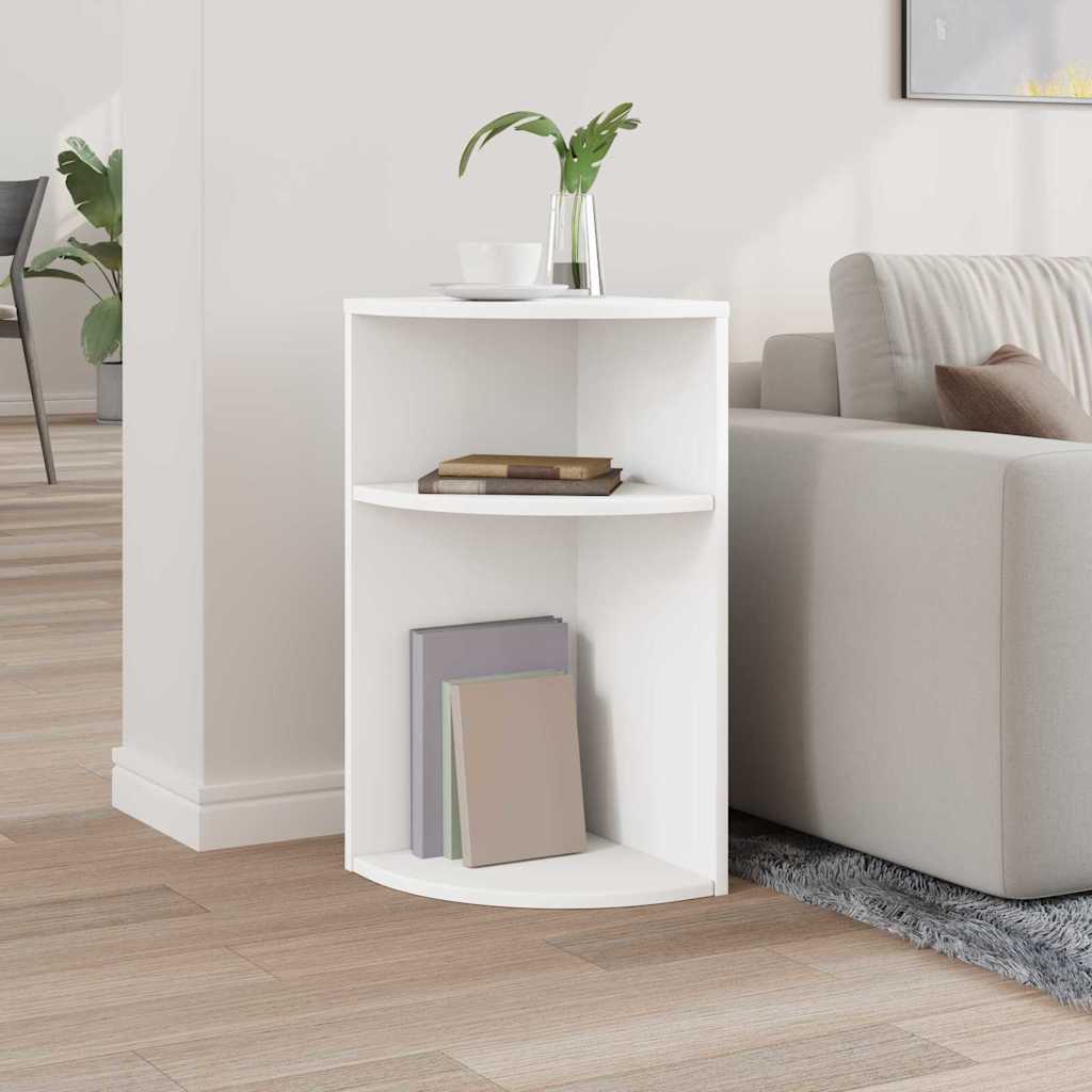 Bijzettafel Wit 29,6 x 29,6 x 60 cm Bewerkt hout is nu te koop bij PeponiXL, paradijselijk wonen!
