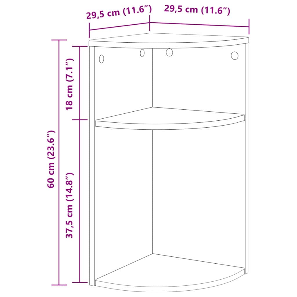 Bijzettafel Wit 29,6 x 29,6 x 60 cm Bewerkt hout is nu te koop bij PeponiXL, paradijselijk wonen!