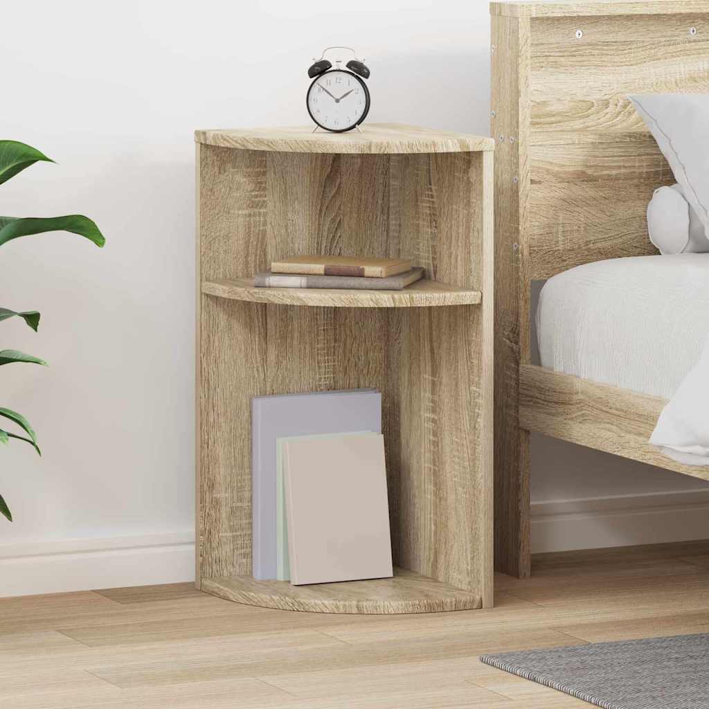 Bijzettafel Sonoma Eiken 29,6 x 29,6 x 60 cm Bewerkt hout is nu te koop bij PeponiXL, paradijselijk wonen!