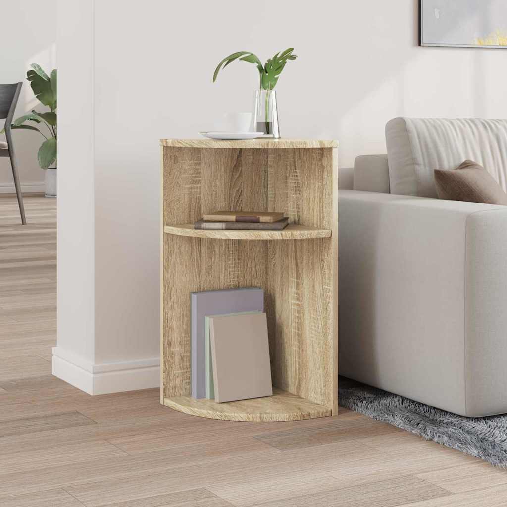 Bijzettafel Sonoma Eiken 29,6 x 29,6 x 60 cm Bewerkt hout is nu te koop bij PeponiXL, paradijselijk wonen!