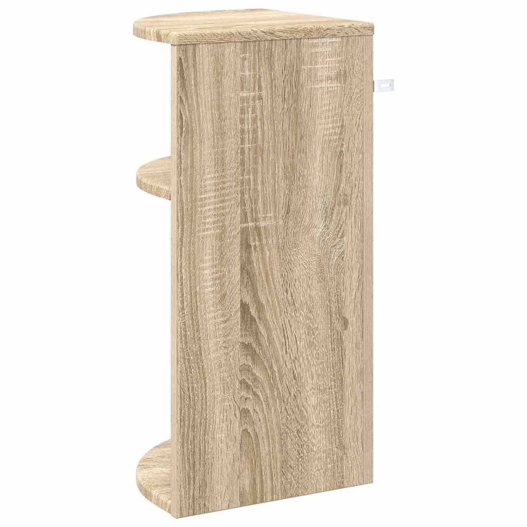 Bijzettafel Sonoma Eiken 29,6 x 29,6 x 60 cm Bewerkt hout is nu te koop bij PeponiXL, paradijselijk wonen!