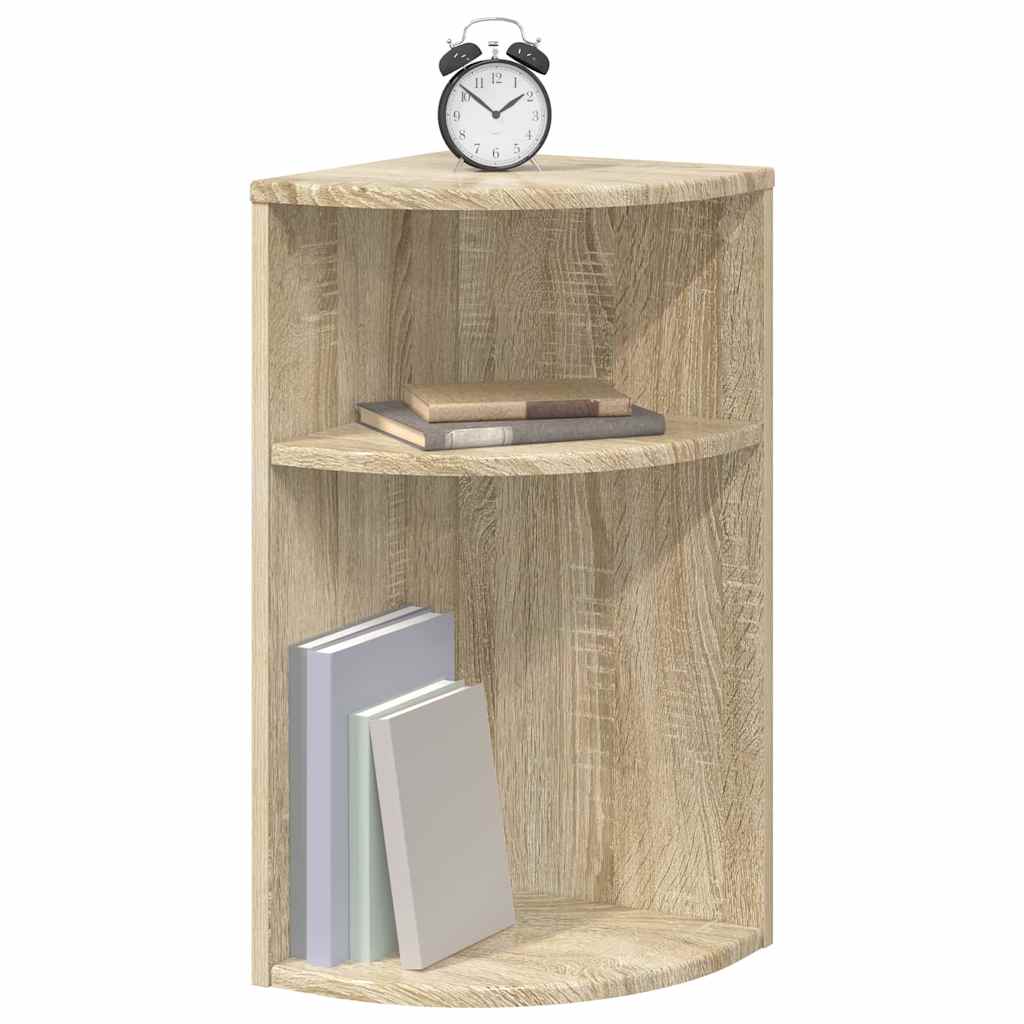Bijzettafel Sonoma Eiken 29,6 x 29,6 x 60 cm Bewerkt hout is nu te koop bij PeponiXL, paradijselijk wonen!