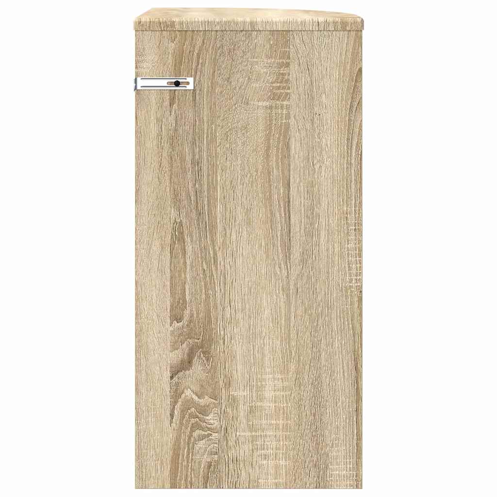 Bijzettafel Sonoma Eiken 29,6 x 29,6 x 60 cm Bewerkt hout is nu te koop bij PeponiXL, paradijselijk wonen!