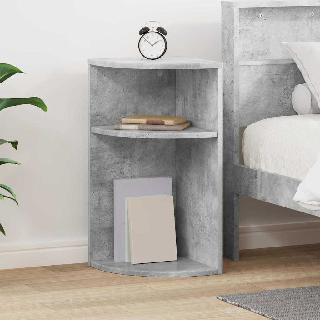 Bijzettafel Beton Grijs 29,6 x 29,6 x 60 cm Bewerkt hout is nu te koop bij PeponiXL, paradijselijk wonen!