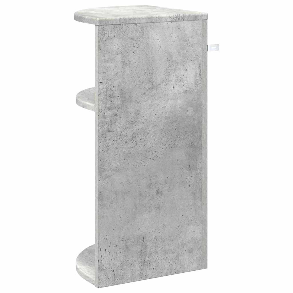 Bijzettafel Beton Grijs 29,6 x 29,6 x 60 cm Bewerkt hout is nu te koop bij PeponiXL, paradijselijk wonen!