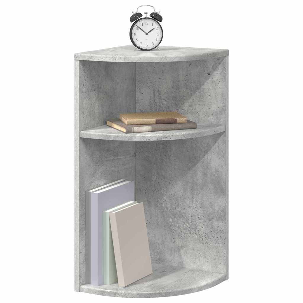 Bijzettafel Beton Grijs 29,6 x 29,6 x 60 cm Bewerkt hout is nu te koop bij PeponiXL, paradijselijk wonen!