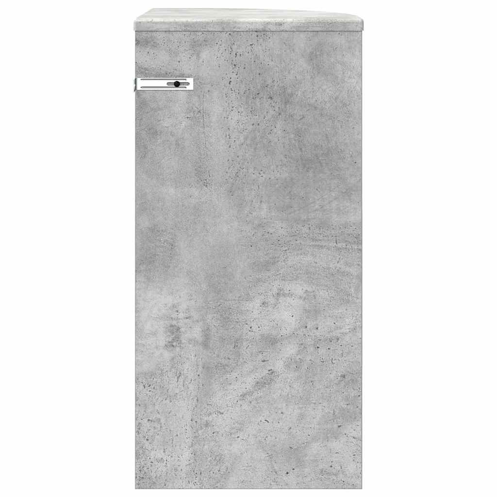 Bijzettafel Beton Grijs 29,6 x 29,6 x 60 cm Bewerkt hout is nu te koop bij PeponiXL, paradijselijk wonen!