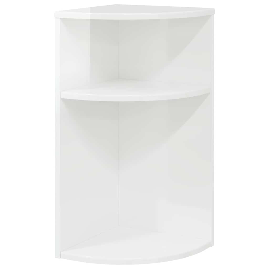 Bijzettafel Hoogglans wit 29,6 x 29,6 x 60 cm Bewerkt hout is nu te koop bij PeponiXL, paradijselijk wonen!
